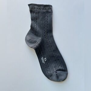 Yohji Yamamoto Dark Gray Patterned Dress Socks